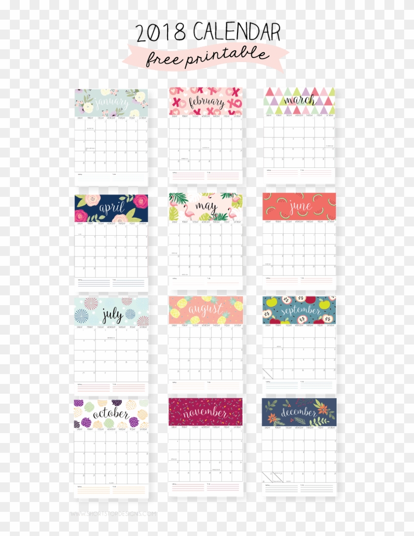 Beautiful Calendar 2017 Pinterest Calendar 2017 Pinterest - Cute Printable Calendar 2018 Clipart #3672622