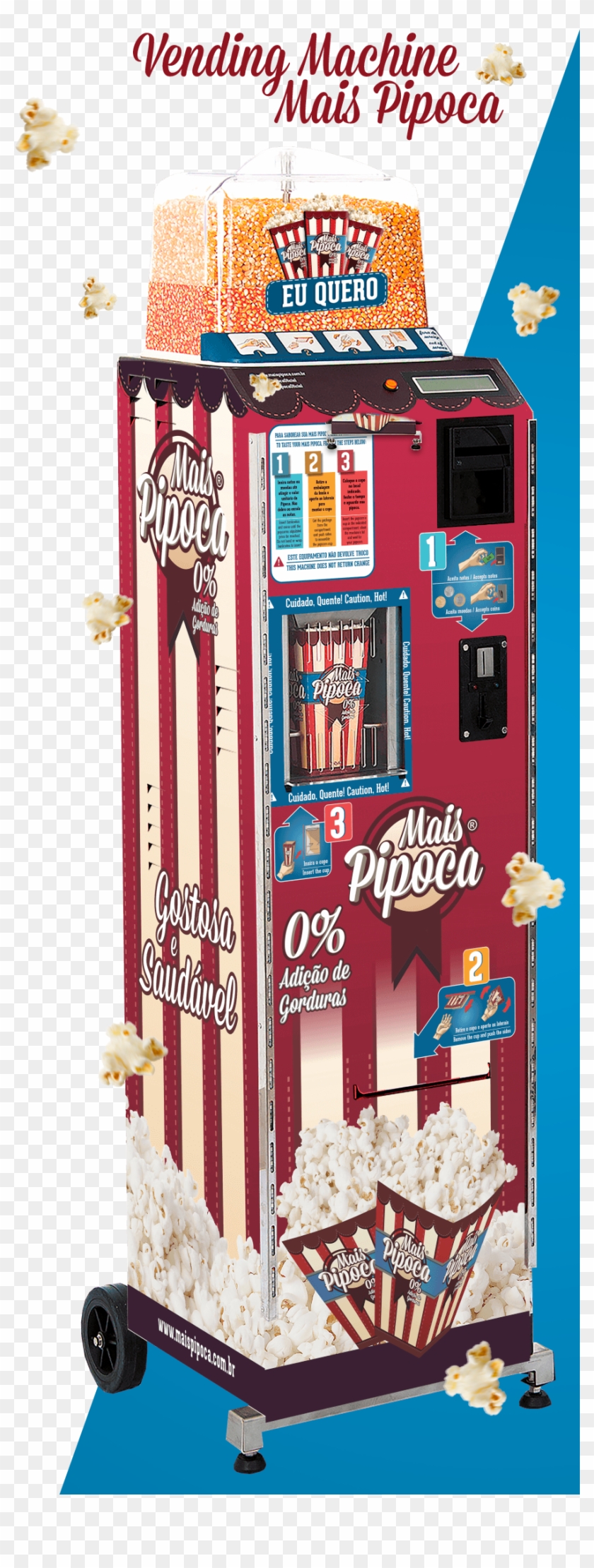 A Vending Machine Mais Pipoca Possui Um Design Moderno, - Blog Clipart #3672623