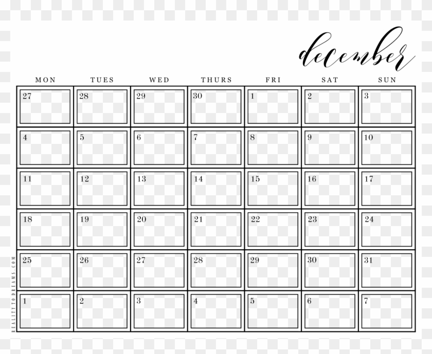 December Parent-time Calendar With Dates - Friedrichstadt Clipart #3672740