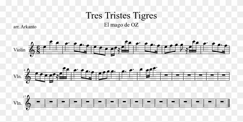 Tres Tristes Tigres - Mom Isn T Home Alto Sax Sheet Music Clipart #3672827