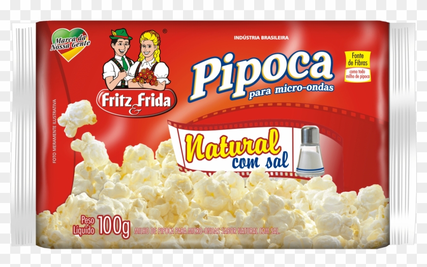 Pipoca Para Micro-ondas Natural Com Sal 100g - Fritz E Frida Clipart #3672862