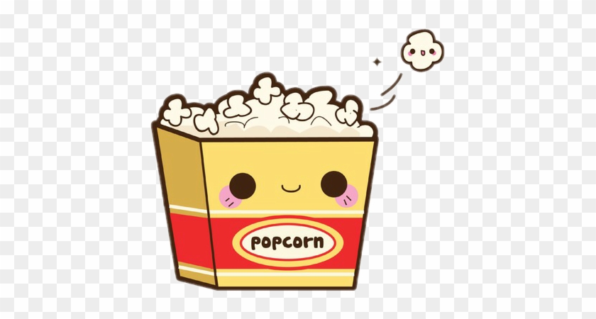 Pipoca Sticker - Kawaii Popcorn Clipart #3674048