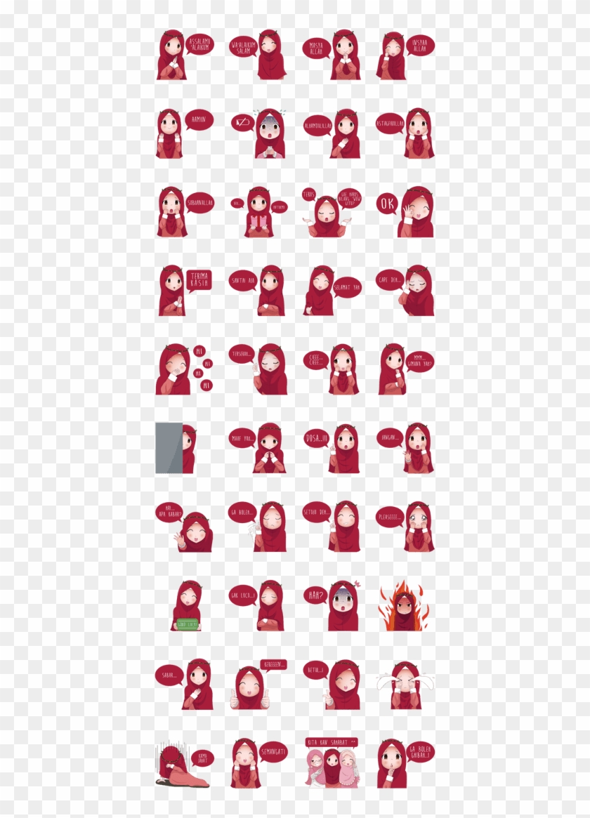Sticker Kartun Muslimah Clipart