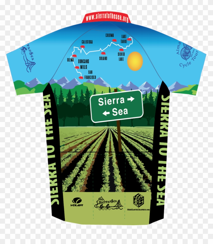 Sierra To The Sea Bicycle - Graphic Design Clipart #3674922