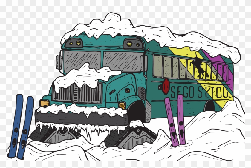Clip Black And White Library Sego Bus Co It Is Equipped - Ski Bus - Png Download #3674923