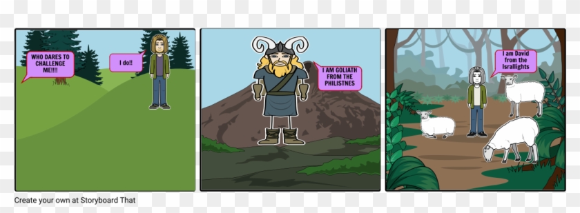 David And Goliath - Comics Clipart #3675659