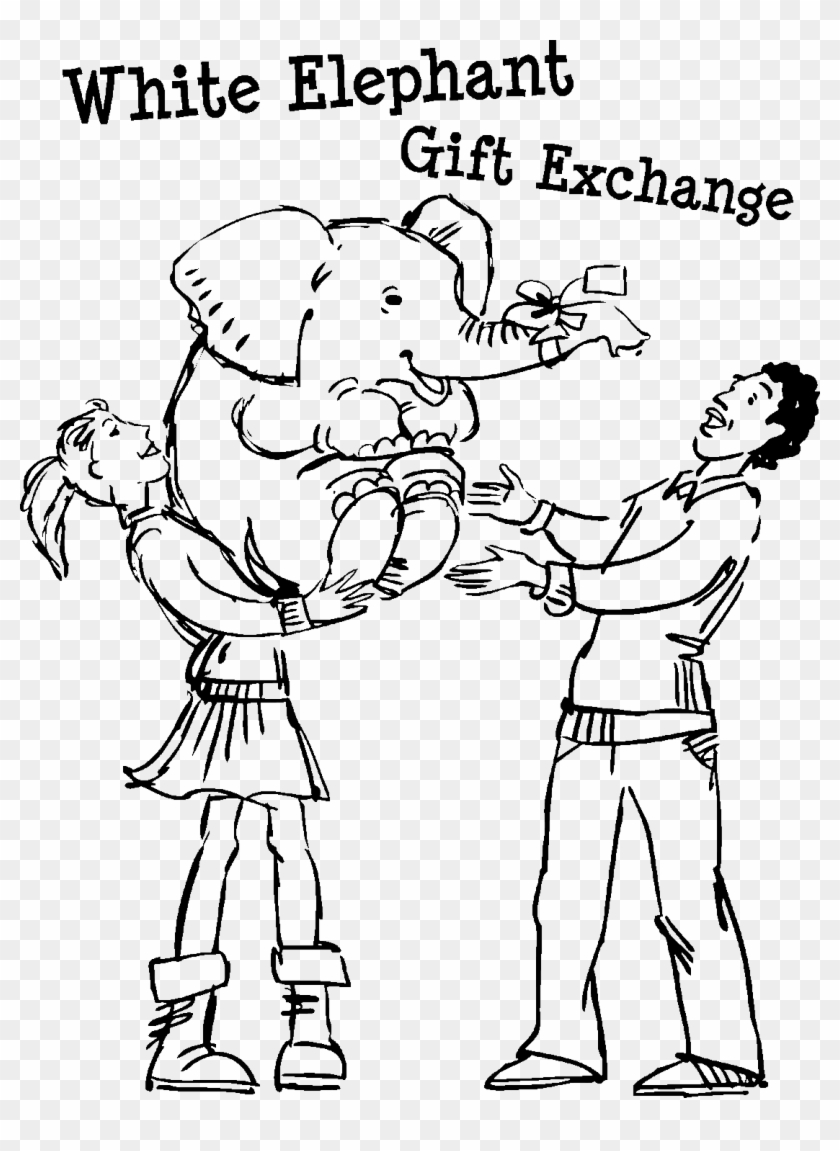Whiteelephant - Cartoon Clipart #3675860