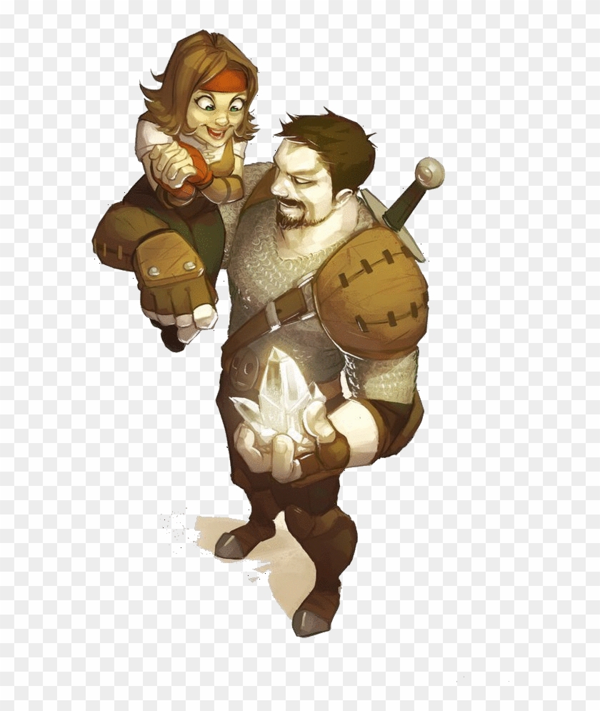 Goliath And Halfling By David Valdez Transparent - Weird Dnd Characters Clipart