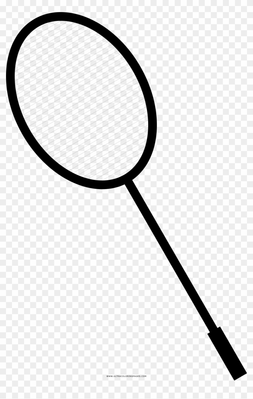 Racket Coloring Page - Racket Clipart