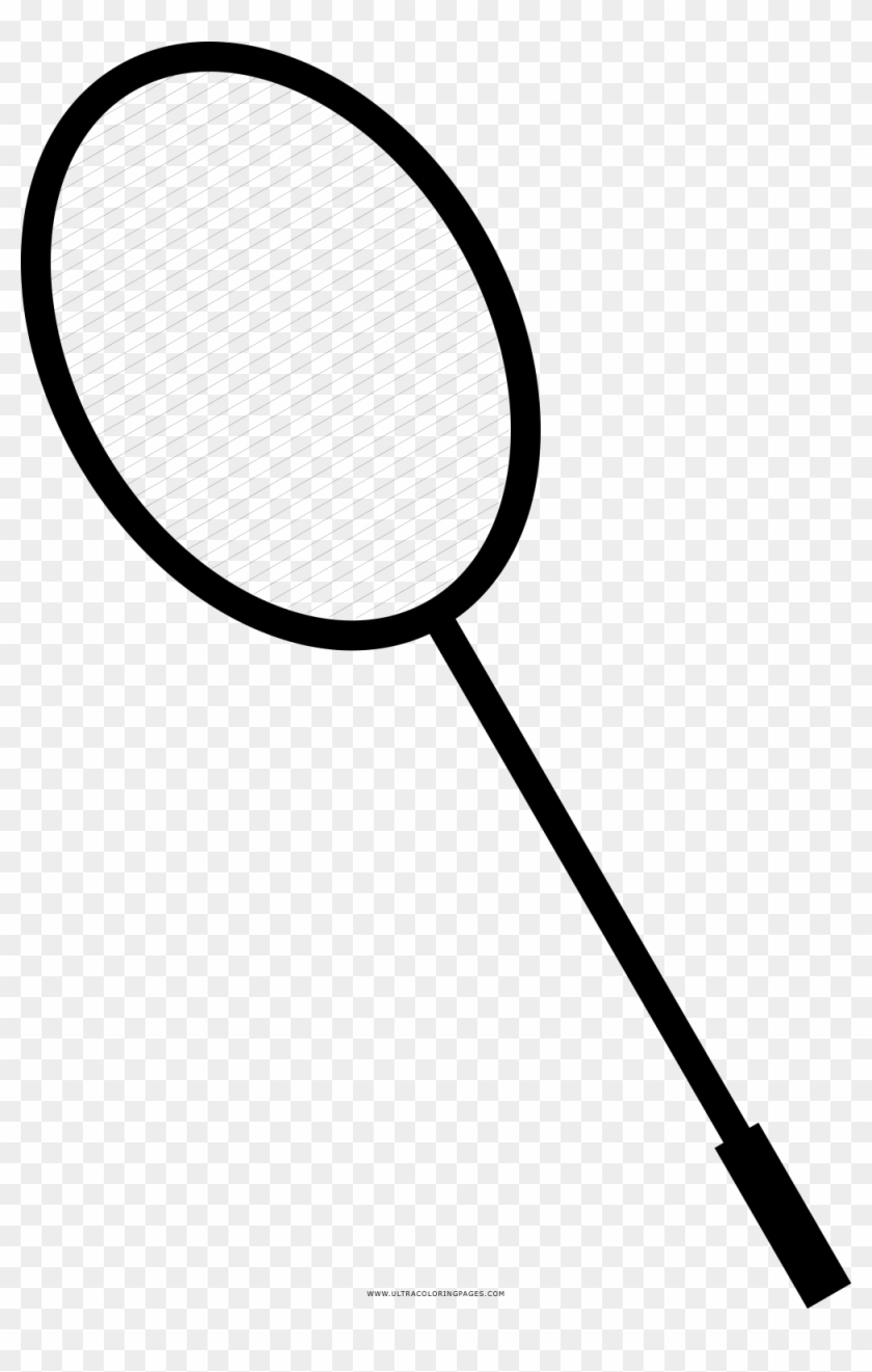 Racket Coloring Page - Racket Clipart #3676374