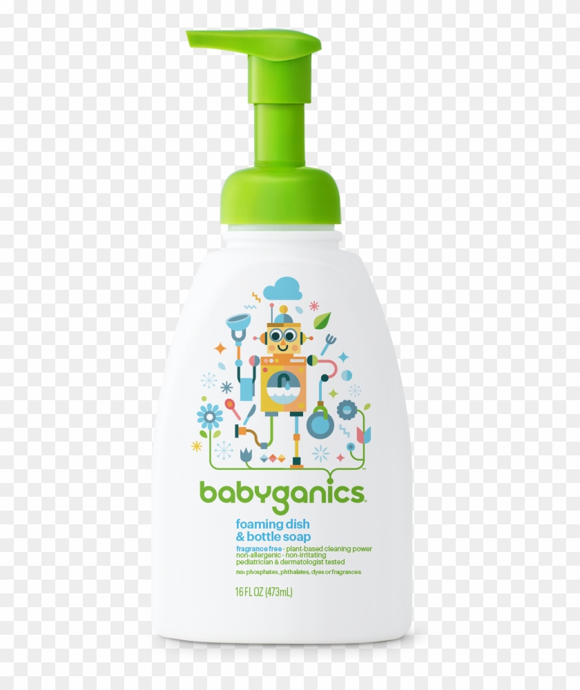 Babyganics Foaming Dish & Bottle Soap, Fragrance Free, - Babyganics Alcohol Free Foaming Hand Sanitizer 8.45 Clipart #3676400