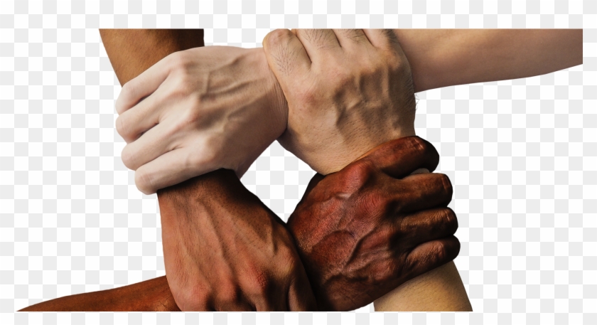 Image Of Diverse Hands In Square Formation - Racism Hands Clipart #3676430