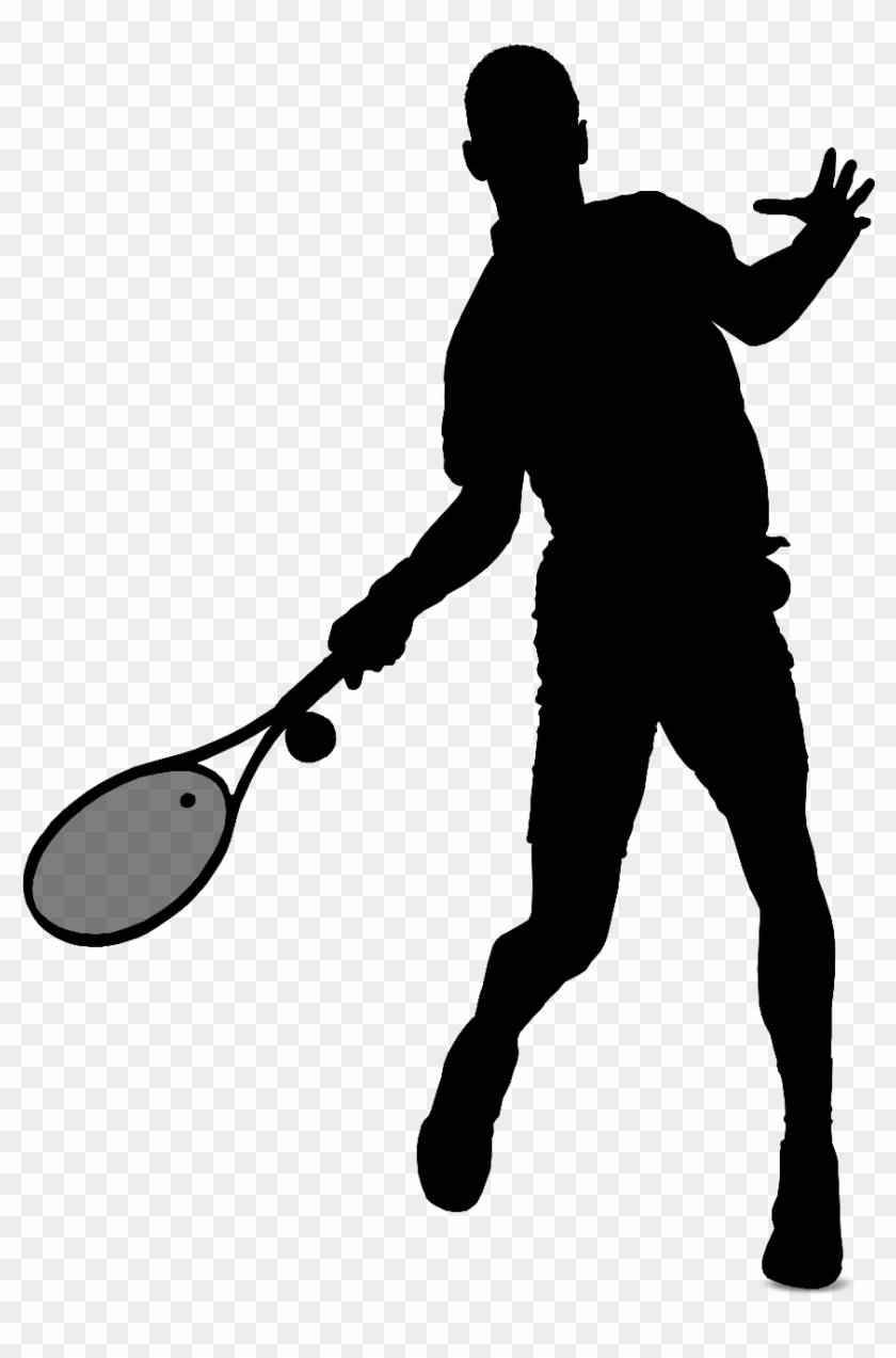 Tennis Silhouette - Silhouette Clipart #3676768