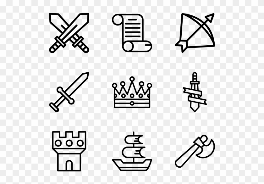 Medieval - Food Icons Png Clipart