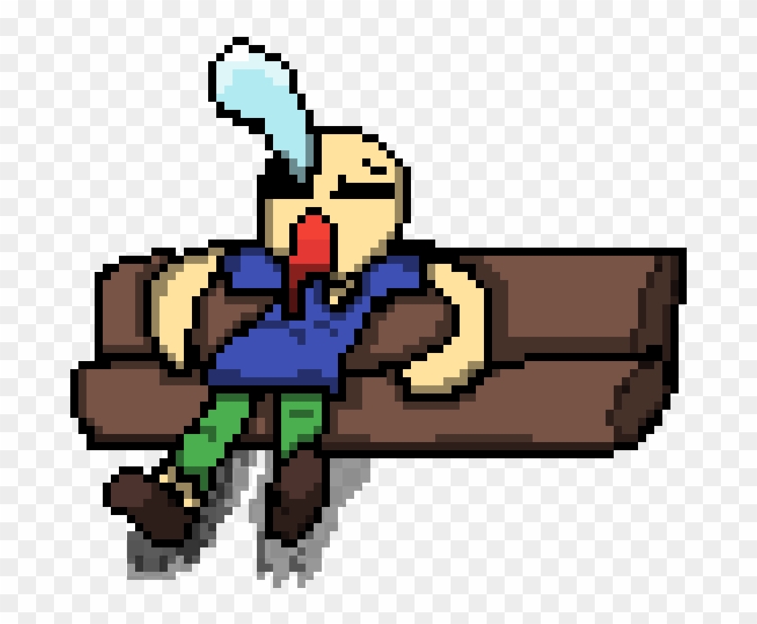 Cartoon Guy Sitting On A Couch Drooling - Sitting Clipart