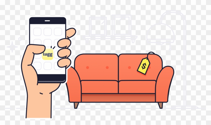 Hand With Couch - Studio Couch Clipart #3677254
