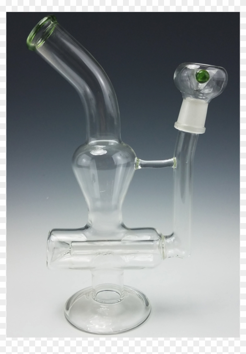 9" Green Glass Inline Percolator Water Pipe By Mile - Trophy Clipart #3677875