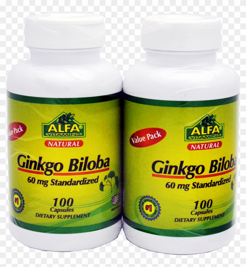 Alfa Vitamins Ginkgo Biloba 60mg Capsules, 100 Ct, - Ginkgo Biloba Alfa Vitamins Clipart
