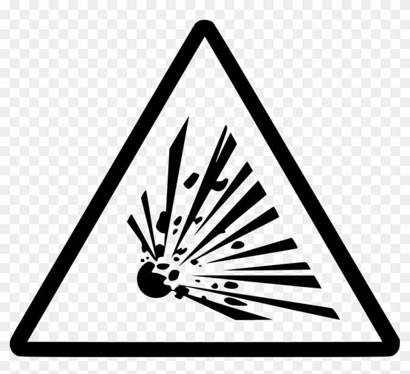 Explosive Bomb Volatile Mine Comments - Risk Of Explosion Sign Clipart