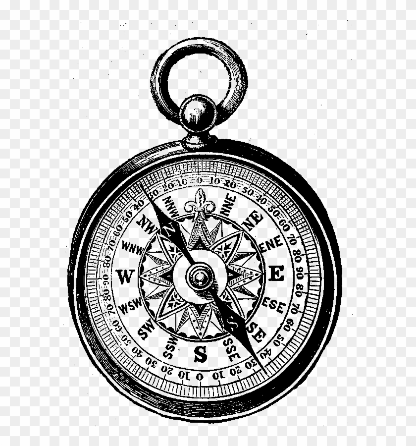 Map Transprent Png - Compass Drawing Clipart
