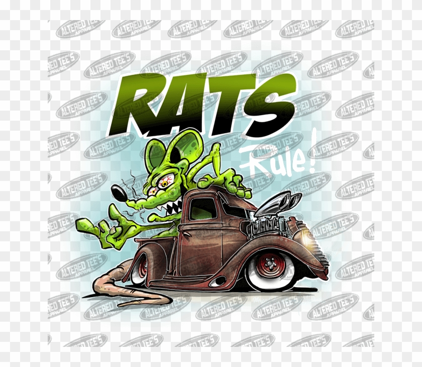 Rat Rod Cartoon Truck - Rat Rod Cartoon Clipart #3678484