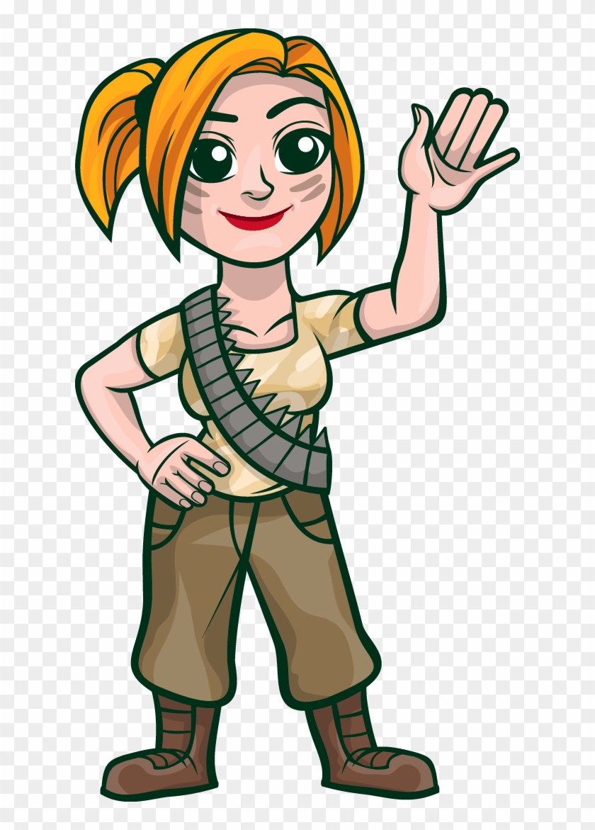 Free To Use & Public Domain Soldier Clip Art - Female Soldier Cartoon Transparent - Png Download #3678550