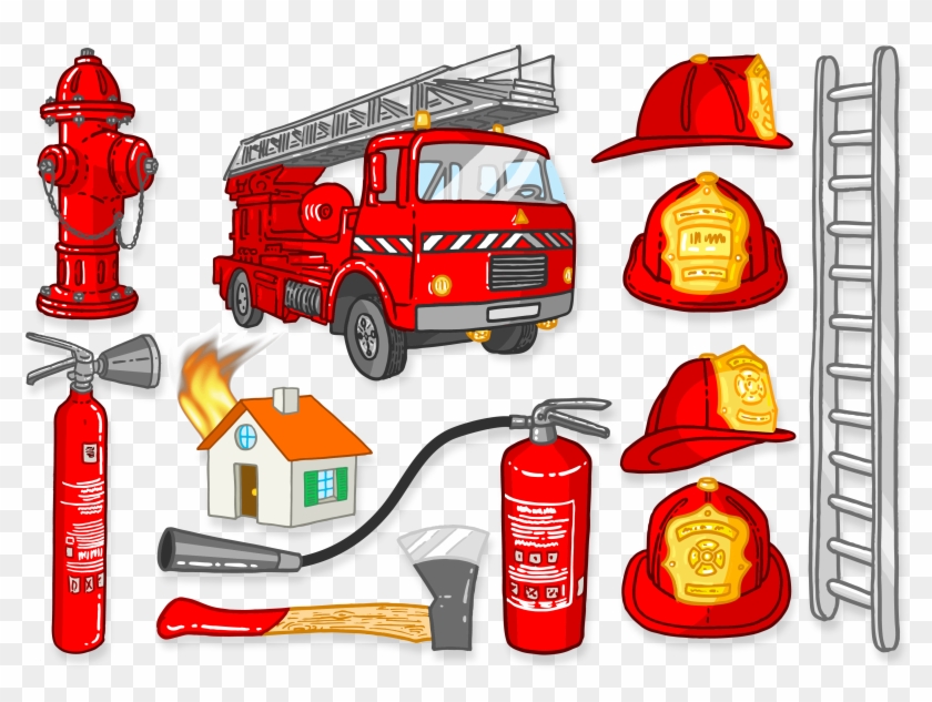 Firefighter Clipart Fire Engine - Fire Tools Equipment And Apparatus - Png Download #3678622