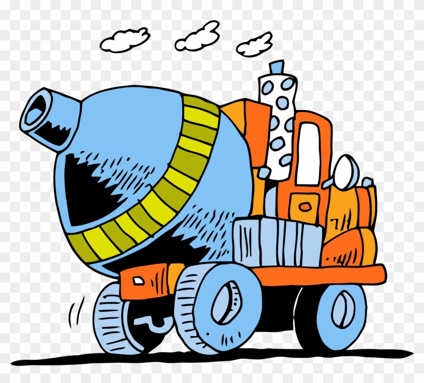 Cement Truck Going Clipart Png - Concrete Transparent Png #3678650