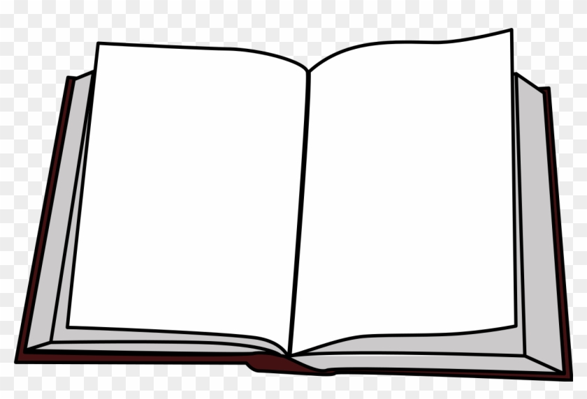 File - Livre Ouvert - Svg - Libros Abiertos En Blanco Clipart