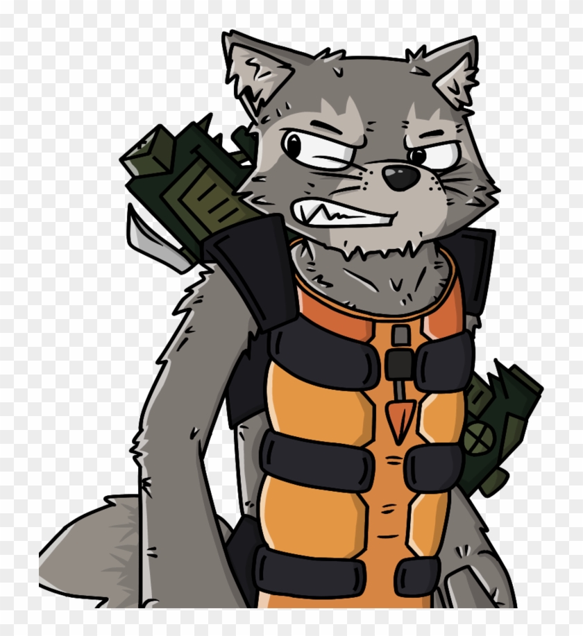 Rocket Of By - Rocket Drawing Guardians Of The Galaxy Clipart #3678866