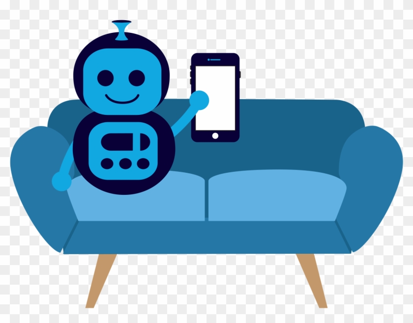 Manage Everything From Your Phone - Studio Couch Clipart