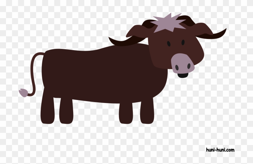 Huni Huni Flashcard Kabaw Waterbuffalo Colored - Cartoon Clipart #3679079