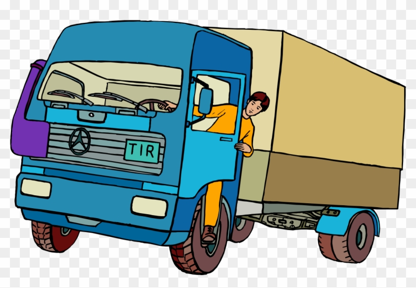 Car Truck Driver Cartoon - Delivery Truck Clip Art - Png Download #3679157