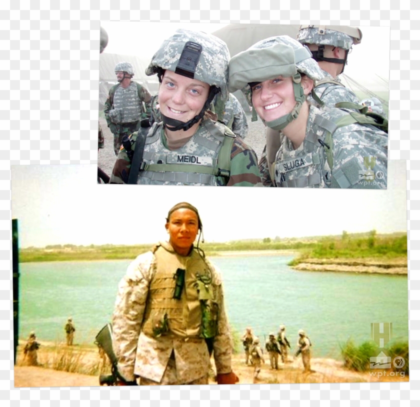 Two Photographs Of Americans Serving In The Military - Veterans Coming Home Clipart #3679285