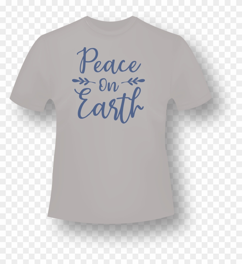 Peace On Earth T-shirt - Active Shirt Clipart #3680005