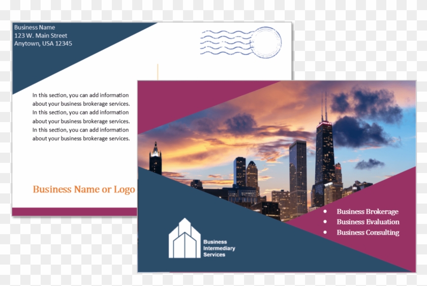 Business Broker Postcard Template - Chicago Clipart #3680043