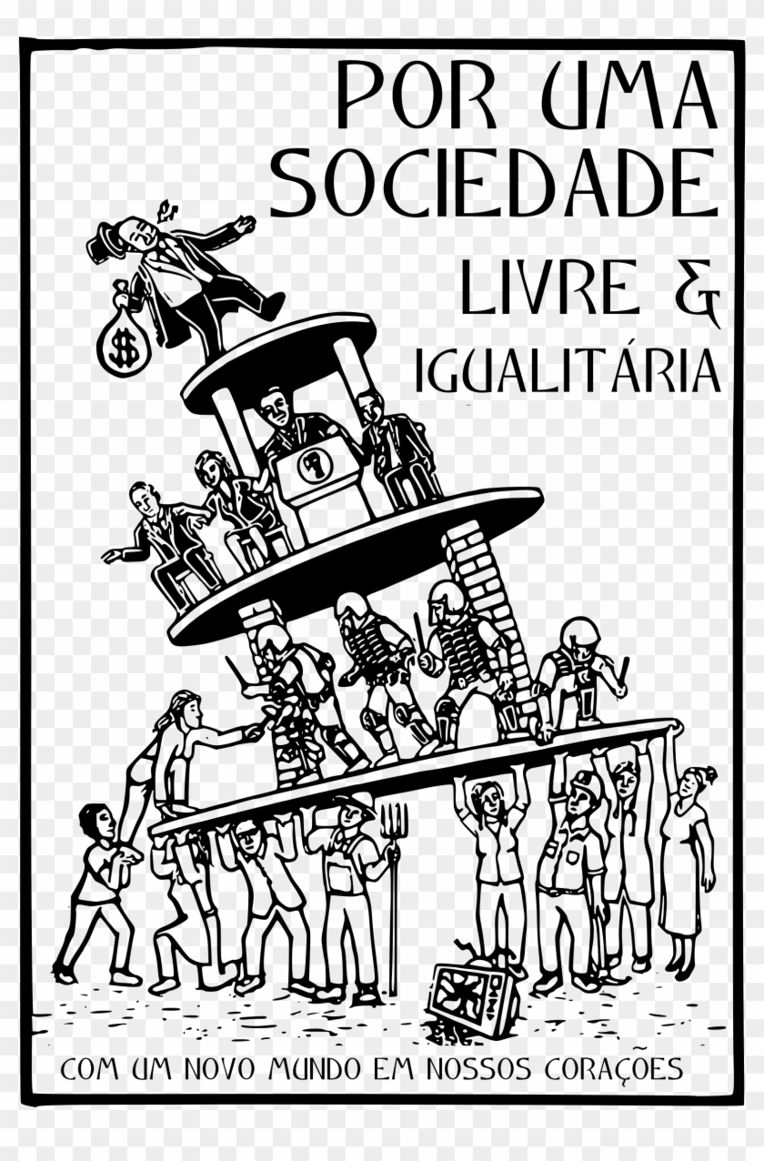 This Free Icons Png Design Of Por Uma Sociedade Livre - Political Cartoon Of Totalitarianism Clipart