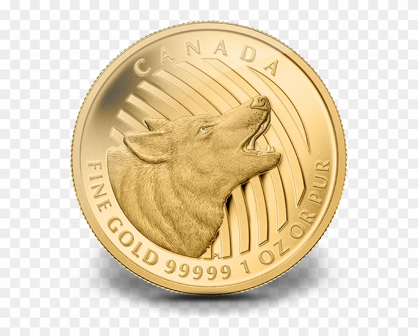 Canada 2014 Howling Wolf Proof Gold 1 Oz - Coin Clipart