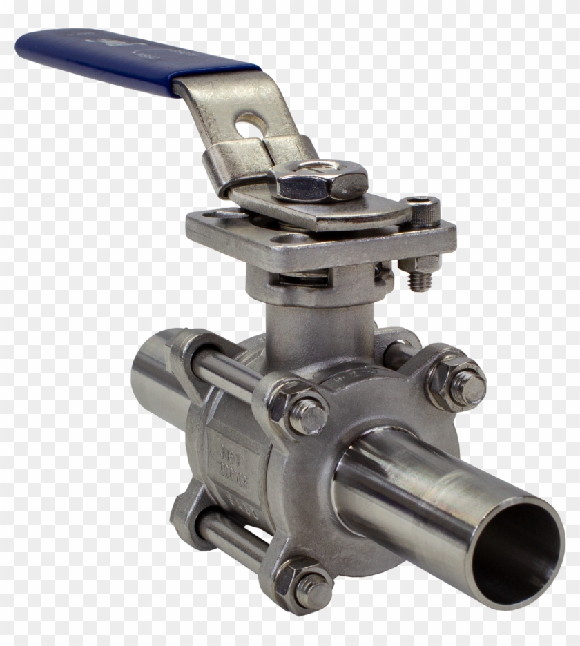 Flow , 3 Piece Stainless Steel Ball Valve , Png Download - Tap Clipart #3680401