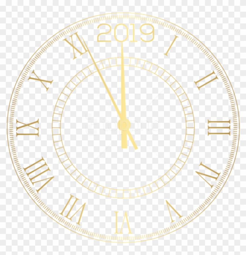 New Year Clock Png - Analog Clock Without Hands Roman Numerals Clipart #3680510