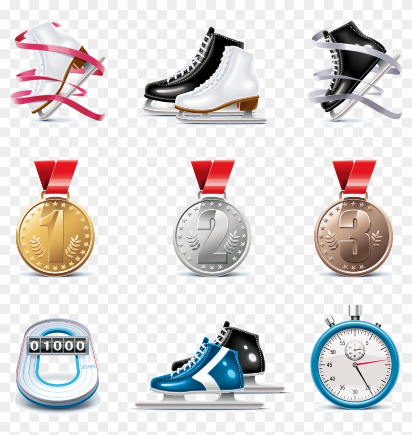 Gold Silver And Bronze Medals Png Pic - Learn To Skate Clipart