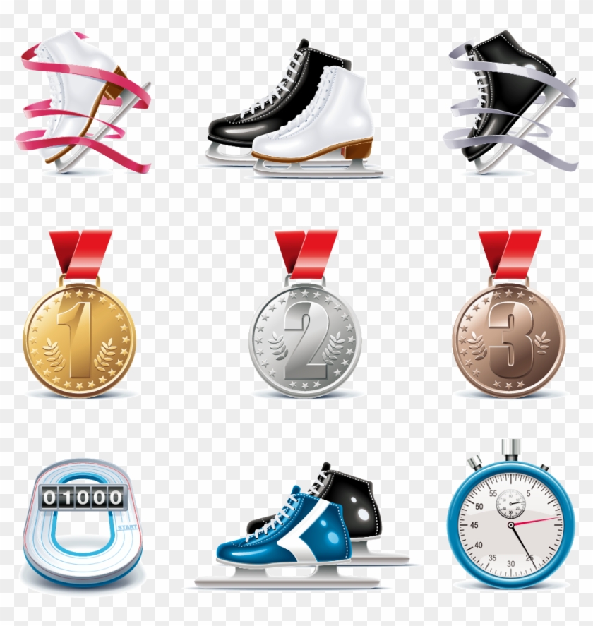 Gold Silver And Bronze Medals Png Pic - Learn To Skate Clipart #3681024