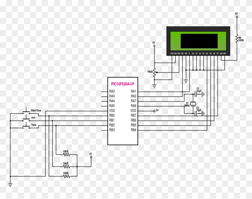 Lcd Timer Circuit Clipart
