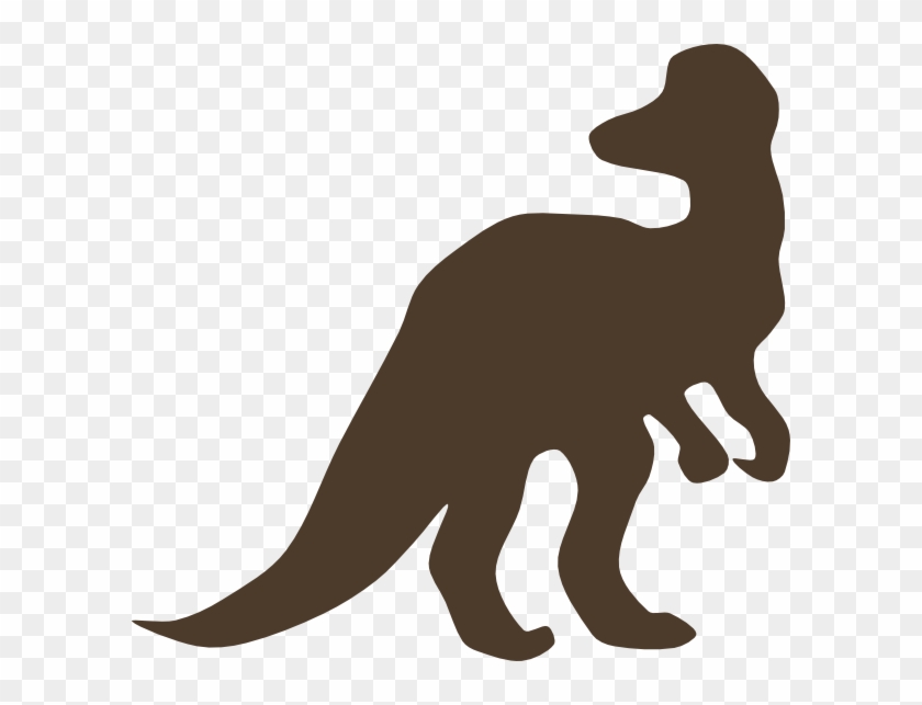 Brown Cory Dino Svg Clip Arts 600 X 563 Px - Dinosaur Silhouette - Png Download