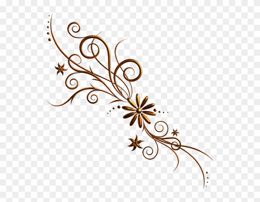 Publicat De Eu Ciresica La - Golden Flowers Vector Png Clipart