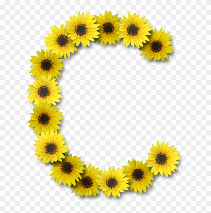 Você Será Avisado De Todos Os Novos Alfabetos Postados - Alfabeto Sunflowers Png Clipart