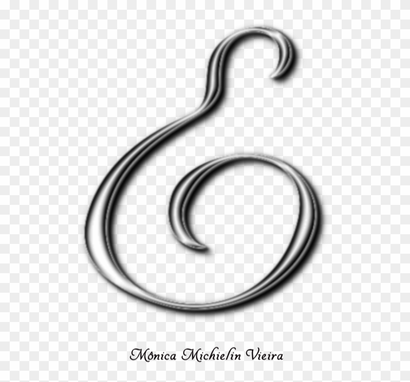 Lindo Alfabeto Cromado Cinza Em Png Para Monograma - Earrings Clipart