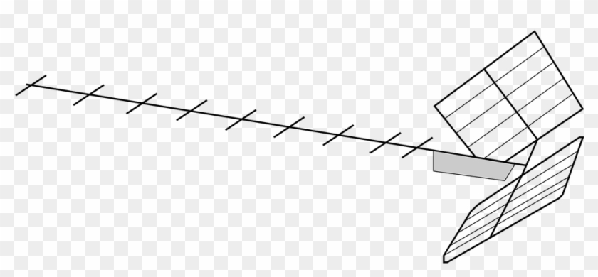 Antenna Television Tv Communication - Line Art Clipart #3683282