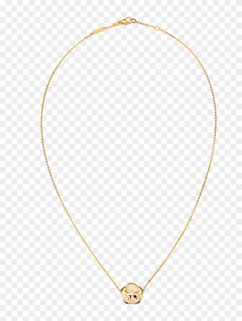 Necklace 18k Yellow Gold And One Mother‑of‑pearl Cabochon - Necklace Clipart