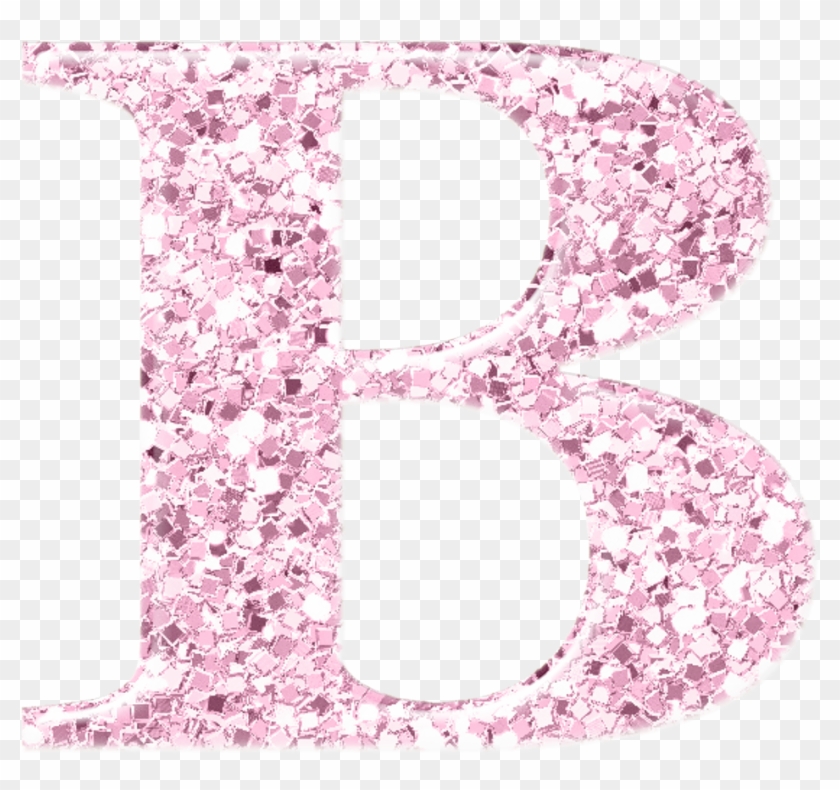 Bling Rosa Pastel - Letter B In Glitter Clipart #3683564
